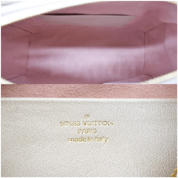 LOUIS VUITTON Speedy Limited Edition Bandouliere 22 Embossed Leather Shoulder Bag Ivory