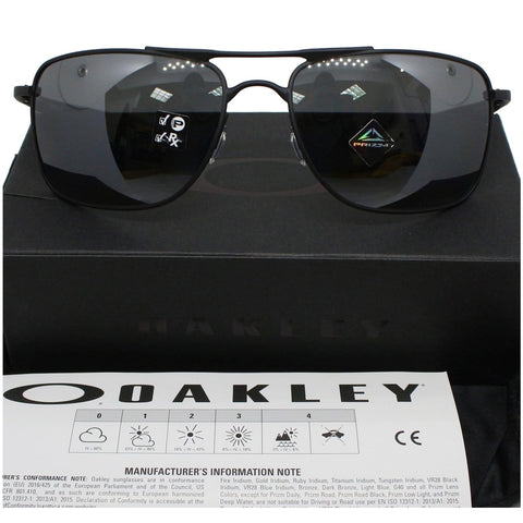 Oakley OO4124 0262 Gauge 8 Sunglasses Prizm Black Polarized Lens