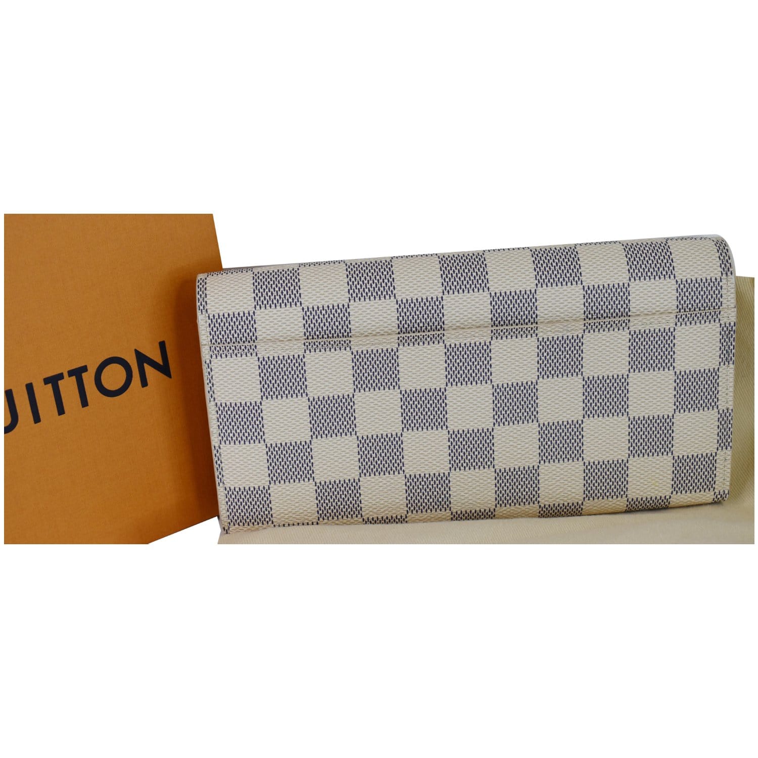 Louis Vuitton Damier Azur Sarah Wallet For Women White