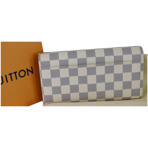 Louis Vuitton Damier Azur Sarah Wallet For Women White - custome view