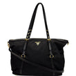 PRADA Tessuto Saffiano Nylon Tote Shoulder Bag Black