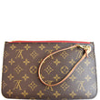 LOUIS VUITTON Pochette Wristlet Pouch Monogram Canvas Neverfull MM Brown