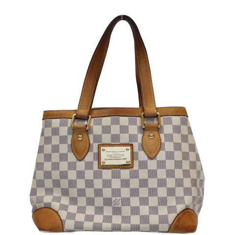 LOUIS VUITTON Hampstead PM Damier Azur Shoulder Bag White