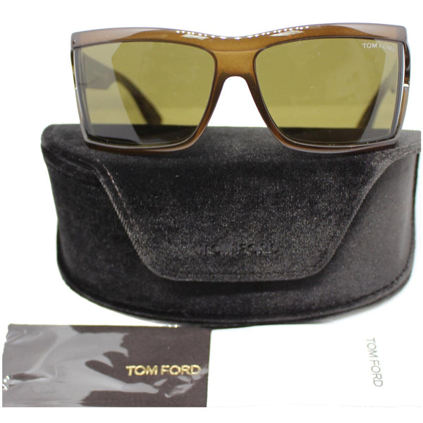 Tom Ford Shiny Dark Brown Sasha Sunglasses with box