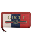 GUCCI Web Stripe Canvas Zippy Wallet Multicolor 524790