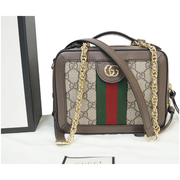 Gucci Ophidia GG Mini Supreme Shoulder Bag logo on front
