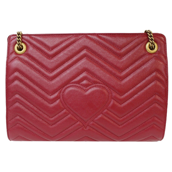 Gucci GG Marmont Slim Calfskin Matelasse Shoulder Bag - Backside heart | DDH