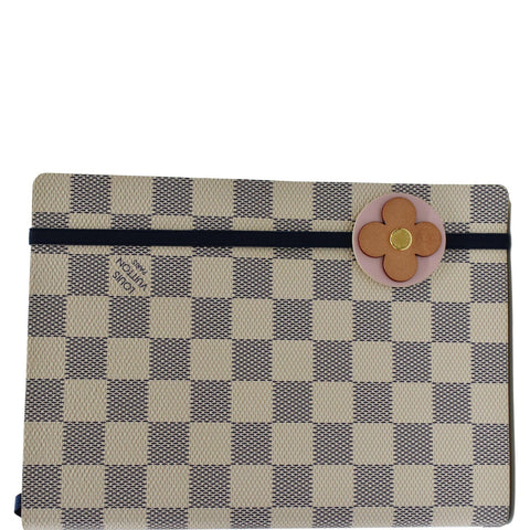 LOUIS VUITTON Damier Azur Flower Gustave Notebook White