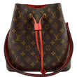 LOUIS VUITTON Neonoe Monogram Canvas Shoulder Bag Coquelicot