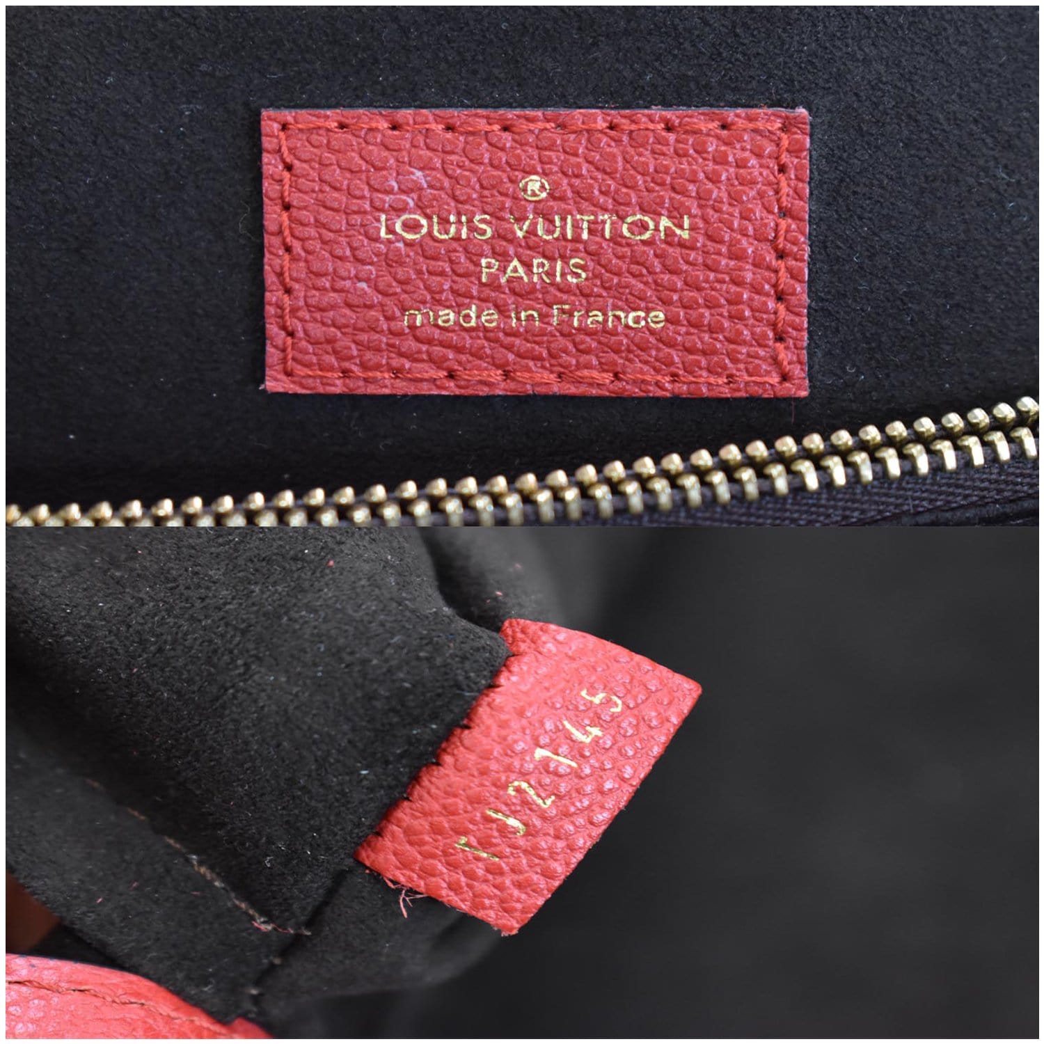 LOUIS VUITTON Red Trocadero Monogram Empreinte Leather Bag 