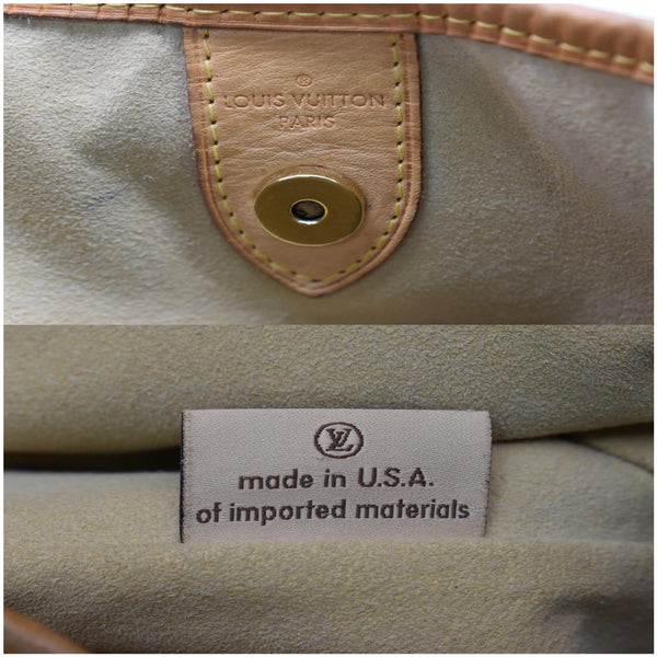 LOUIS VUITTON Galliera PM Damier Azur Shoulder Tote Bag White