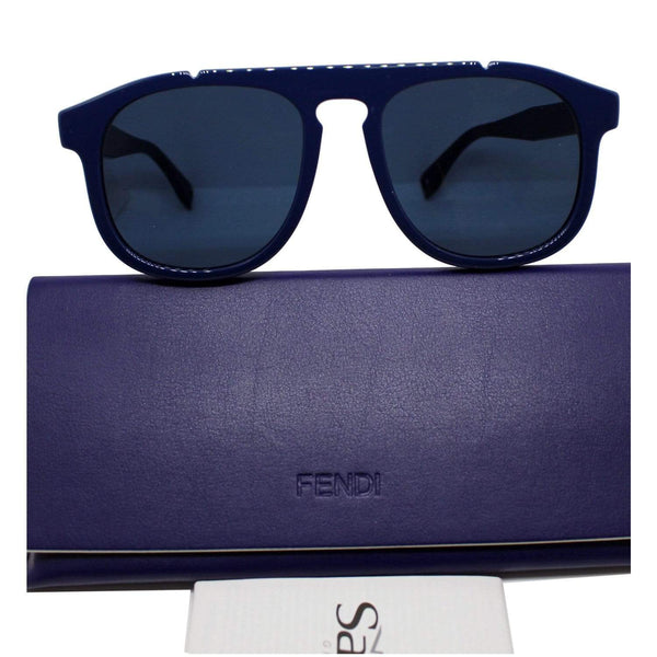 Fendi Men Sunglasses Plastic Aviator Shaped with case