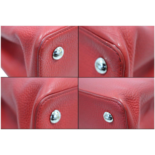 LOUIS VUITTON Capucines Taurillon Leather/Python Shoulder Bag Scarlet