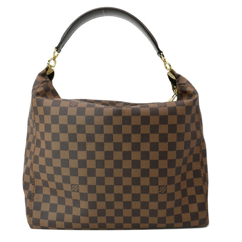 LOUIS VUITTON Portobello Damier Ebene Shoulder Bag Brown