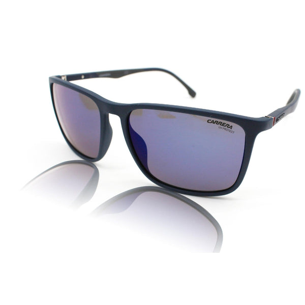 CARRERA CA8031S/0FLL/XT Matte Blue Sunglasses Blue Mirrored Lens