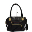 CHLOE Angie Large Leather Tote Shoulder Bag Black