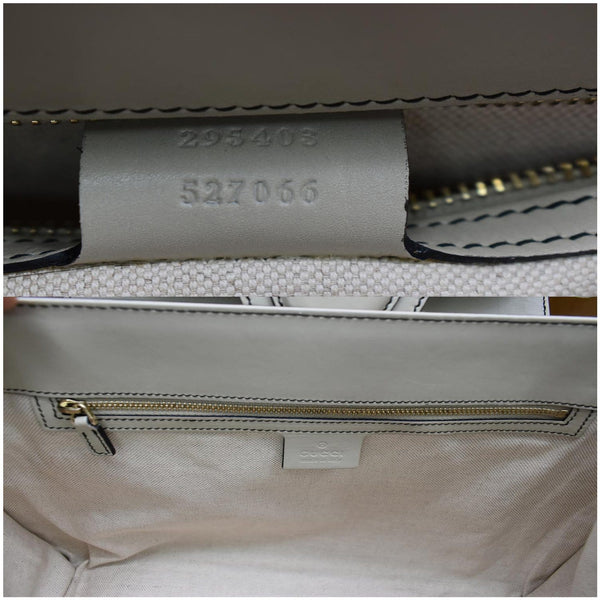 GUCCI Emily Large Guccissima Chain Shoulder Bag Beige 295403