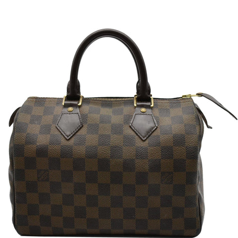 LOUIS VUITTON Speedy 25 Damier Ebene Satchel Bag Brown