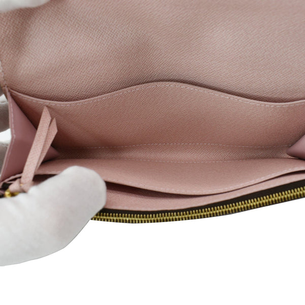 LOUIS VUITTON Caissa Damier Ebene Wallet Rose Ballerine - Hot Deals