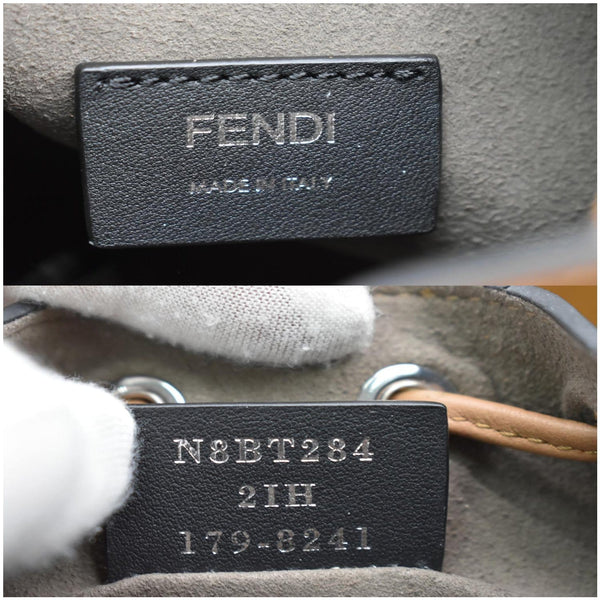 FENDI Mon Tresor Leather Bucket Crossbody Bag Brown