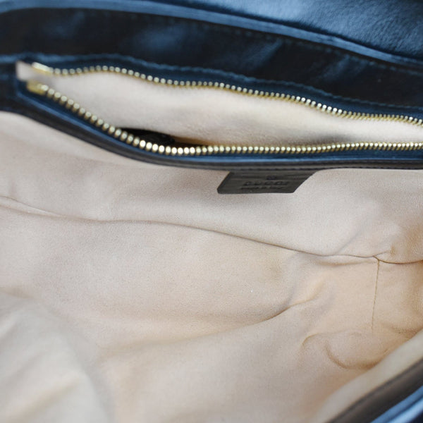 GUCCI GG Marmont Small Matelasse Canvas Shoulder Bag Black 443497