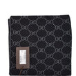 GUCCI Web GG Jacquard Knitted Scarf Wool Silk Grey