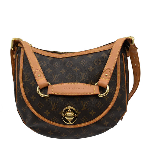 LOUIS VUITTON Tulum GM Monogram Canvas Shoulder Bag Brown