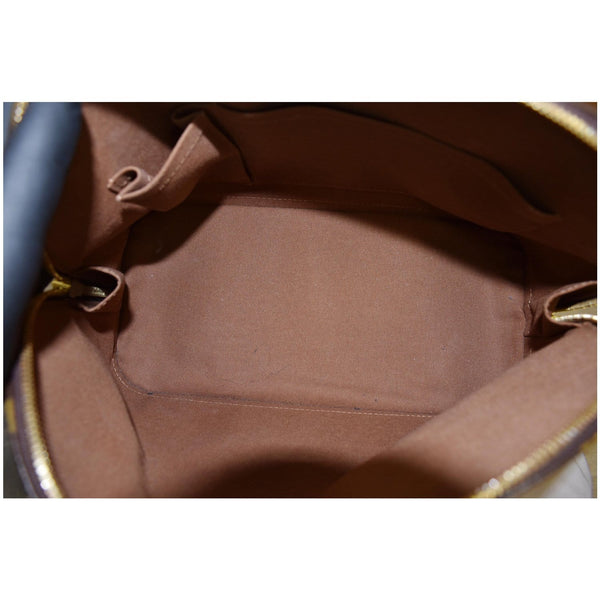 Louis Vuitton Alma Monogram Canvas Satchel Bag Brown - soft interior