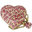 LOUIS VUITTON Leopard Coeur Heart Monogram Vernis Coin Blanc Corail