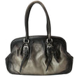 PRADA Gradient Antik Frame Leather Satchel Bag Bronze Metallic
