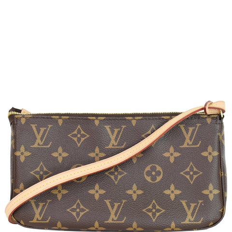 LOUIS VUITTON Pochette Accessories Monogram Canvas Pouch Bag Brown