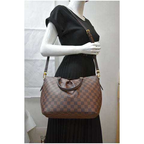 LOUIS VUITTON Siena MM Damier Ebene Shoulder Bag Brown