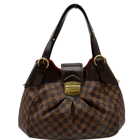 LOUIS VUITTON Sistina GM Damier Ebene Shoulder Bag Brown