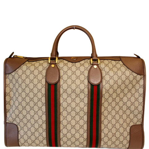 GUCCI Ophidia GG Large Carry-On Supreme Canvas Duffle Bag Beige 598152 - 20% OFF