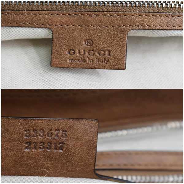 GUCCI Miss GG Original GG Canvas Top Handle Shoulder Bag Beige 323675