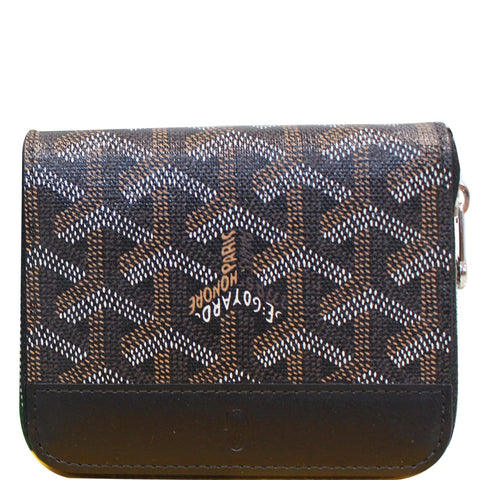 GOYARD Zip Around Coin Card Wallet Black