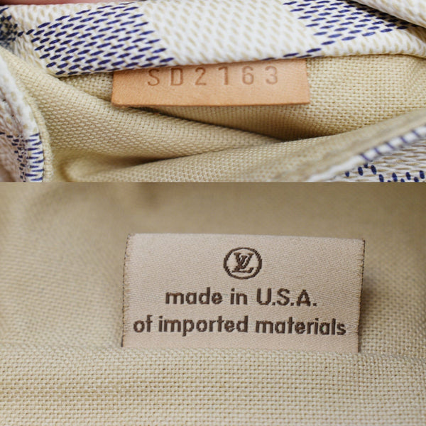 LOUIS VUITTON Totally PM Damier Azur Shoulder Bag White