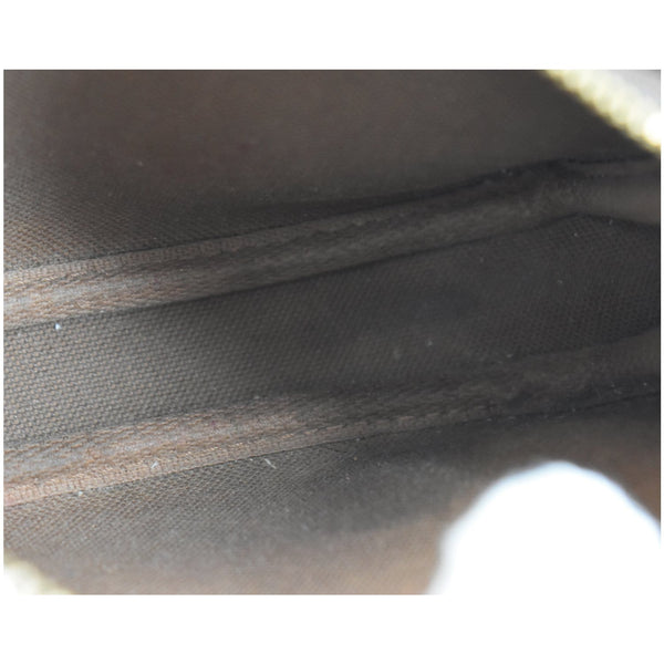 LOUIS VUITTON Mini Pochette Monogram Canvas Accessories Pouch Bag Brown