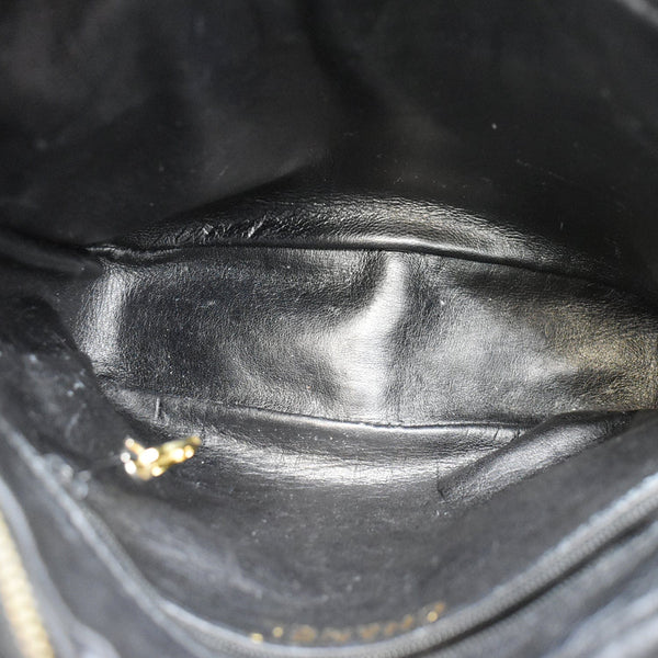 CHANEL Vintage Lambskin Leather Camera Shoulder Bag Black