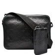 LOUIS VUITTON Duo Messenger Shadow Leather Crossbody Bag Black