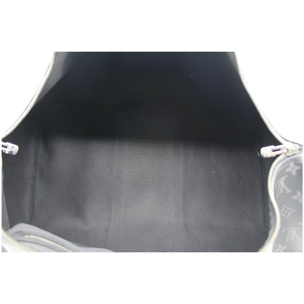 LOUIS VUITTON Keepall 55 Bandouliere Monogram Eclipse Travel Bag Black