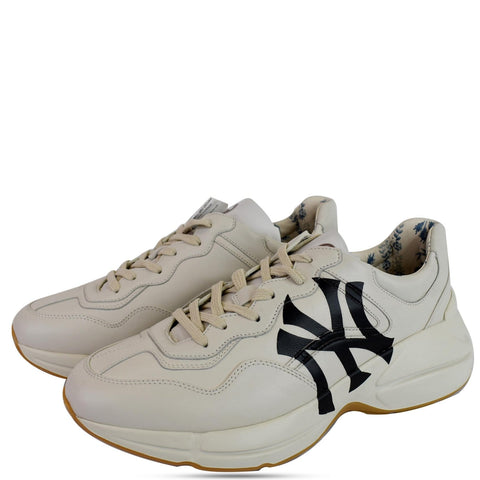 Gucci Rhyton NY Yankees Leather Sneakers White 548638 US 7