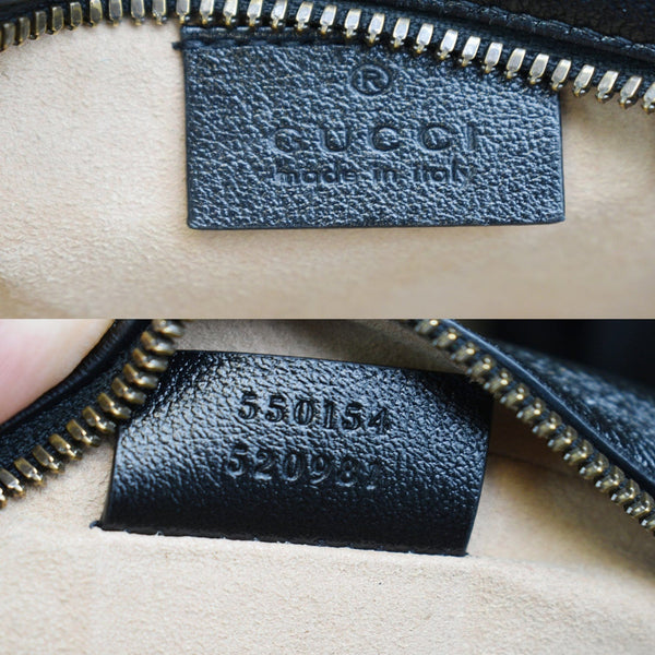 Gucci GG Marmont Mini Round Leather Crossbody Bag Black
