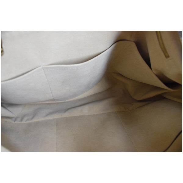 Louis Vuitton Artsy GM Damier Azur Shoulder Bag White - offwhite interior