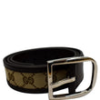 Gucci GG Canvas Leather Belt Beige/Brown Size 90/36