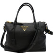 PRADA Vitello 1BA063 Phenix Leather Shoulder Bag Black