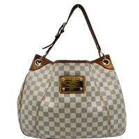 LOUIS VUITTON  Galliera PM Damier Azur Shoulder Tote Bag White