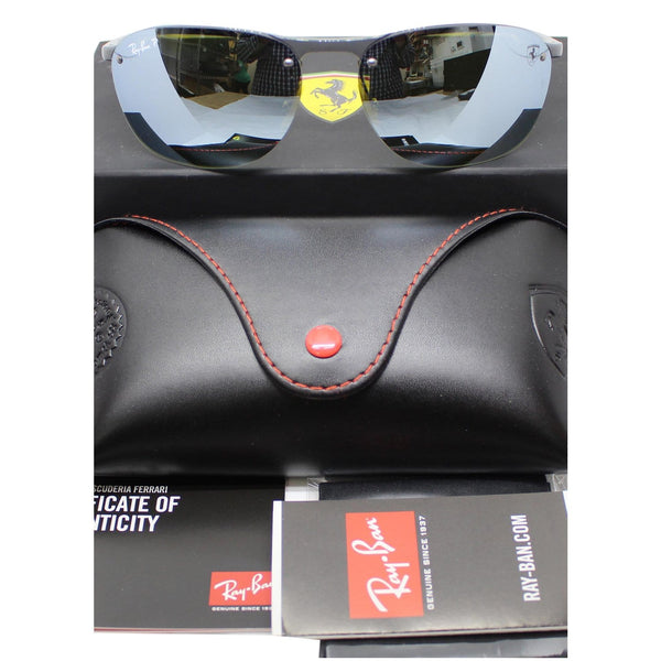 RAY-BAN RB4302M F624H1 Sunglasses Silver Mirror Polarized Chromance Lens