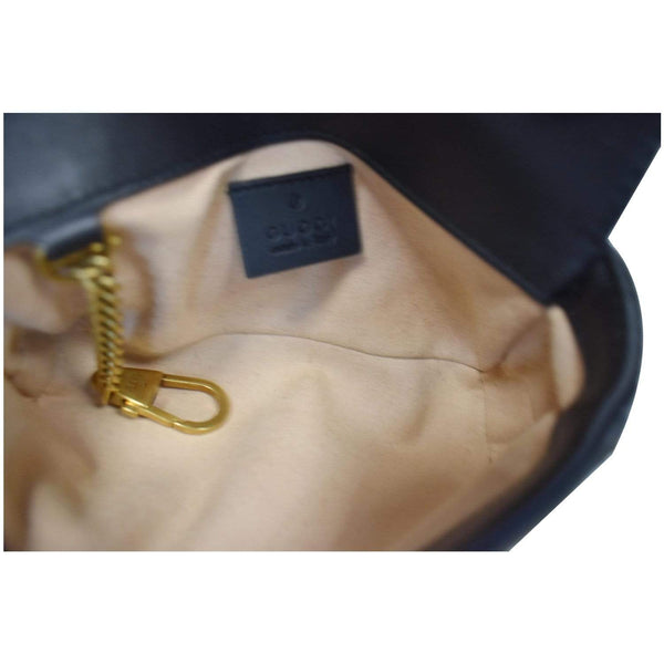 Gucci GG Marmont Super Mini Leather Interior Bag Black