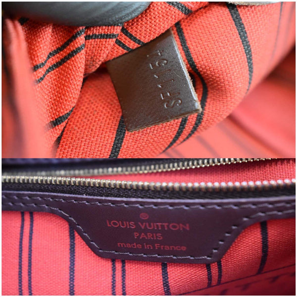Louis Vuitton Neverfull MM Damier Ebene Shoulder Bag - made in France